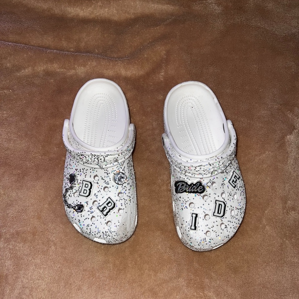 BRIDE White sparkle crocs 💍🌟